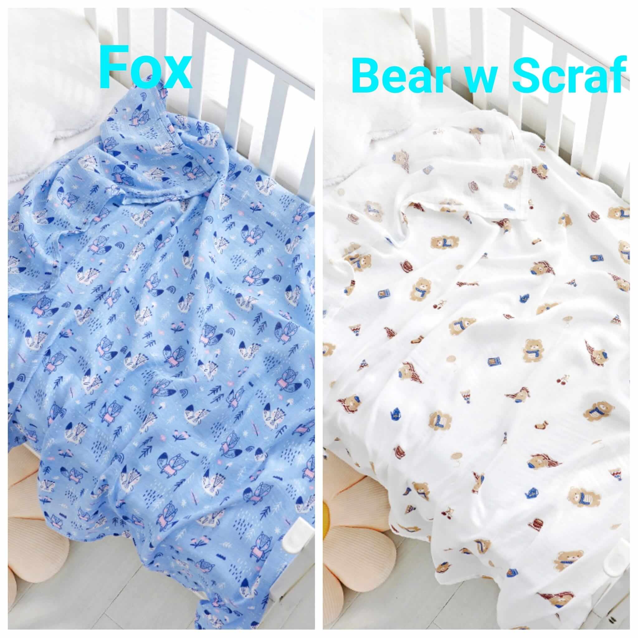 (Bundle of 2) Emmanuel Baby Swaddle Blanket 100% Muslin Cotton *Choose design at fair*